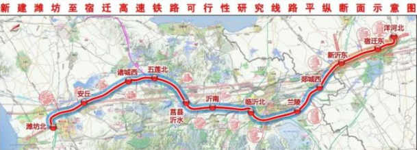 此次获批的最后一段潍宿高铁，全长399公里，共设12个车站